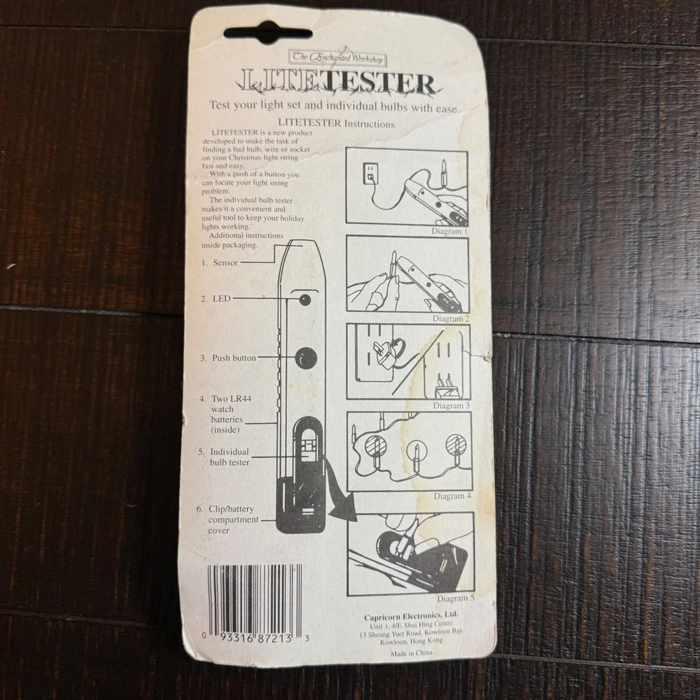 LiteTester Christmas Light‎ Tester The Enchanted Workshop Vintage New Old Stock